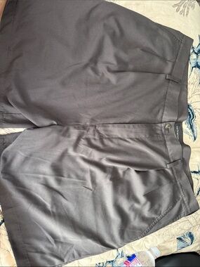Men's Black Flat Front Casual Shorts - Classic Tailored Fit
